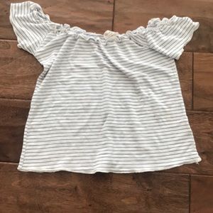 Stripped off the shoulder top